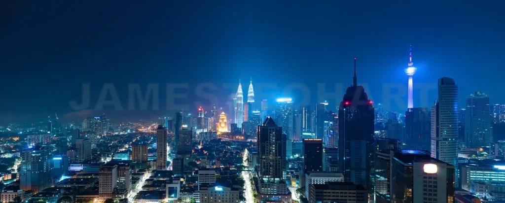 
Panorama aerial view in the middle of Kuala Lumpur cityscape skyline
