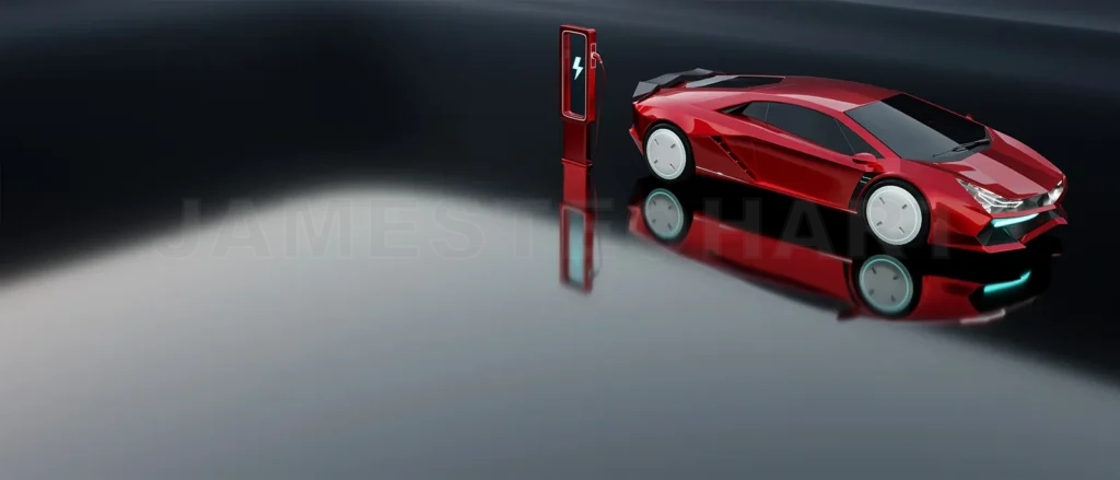 JTA 2021 3d generic concept red electric car copy