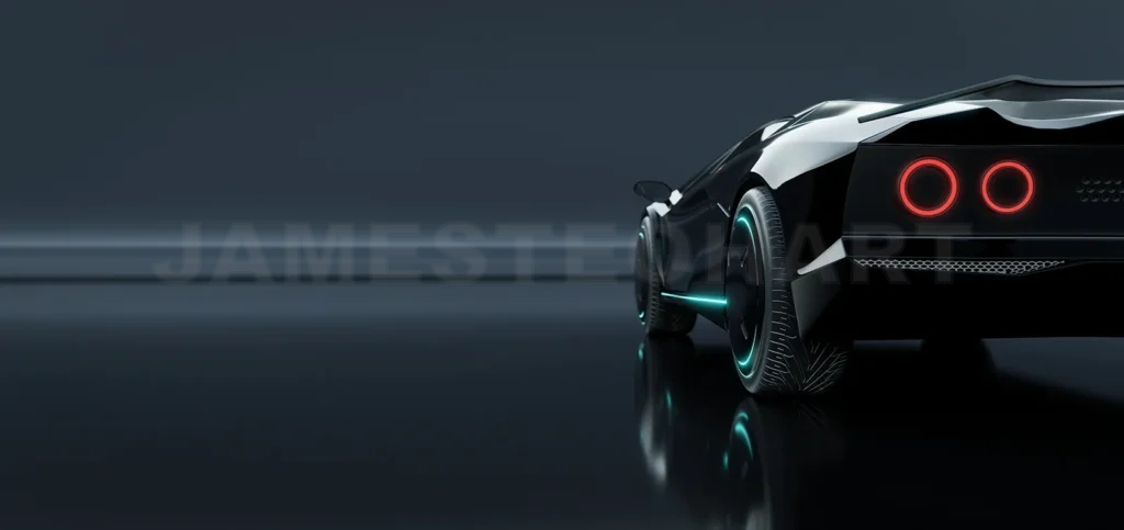 JTA 2021 Closeup generic concept black electric car copy