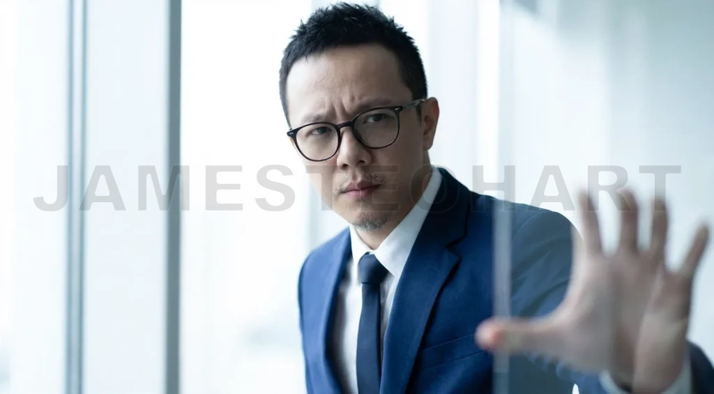 
Confident Asian CEO Businessman Arms Crossed