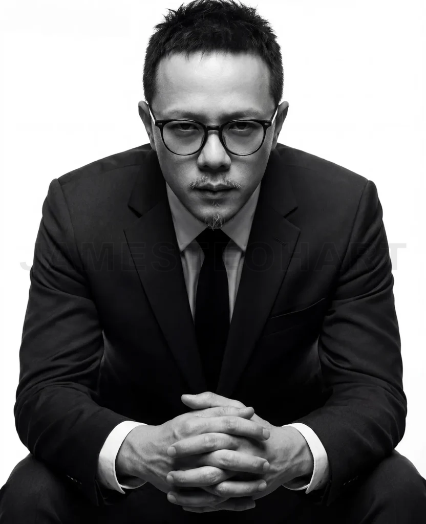 
Confident man in suit looking directly forward