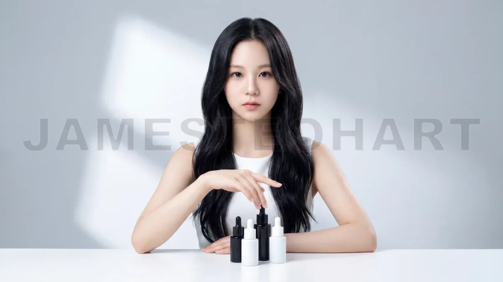 
Asian Woman Choosing Skincare Beauty Products