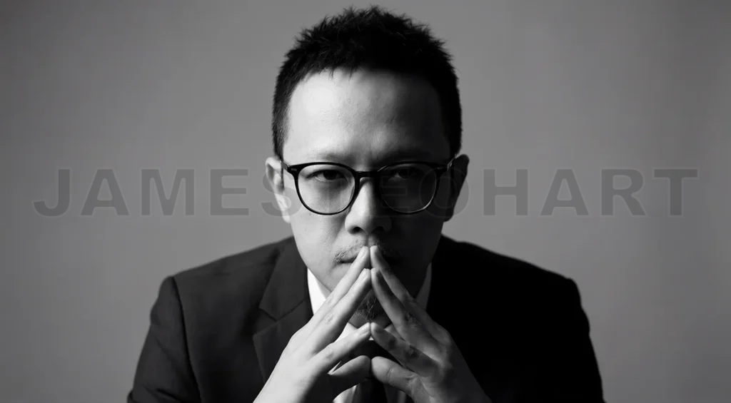 
Businessman Thinking Seriously in Black and White Portrait