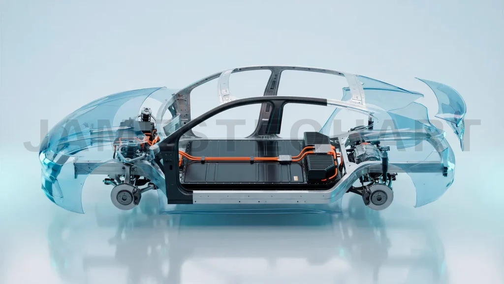 
3D Electric Vehicle Battery Chassis Blueprint