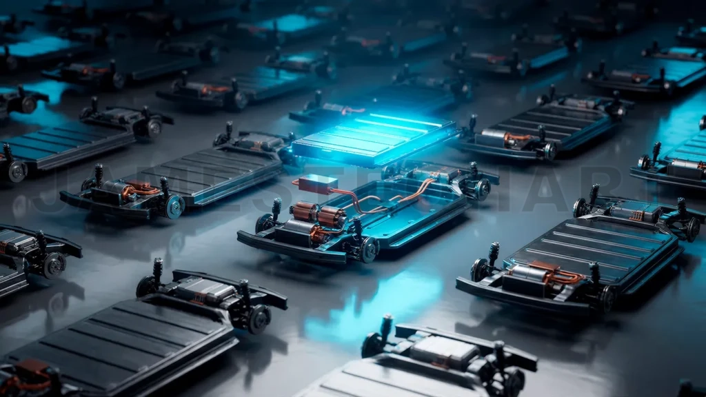 
Electric Vehicle Assembly Automation Factory Concept