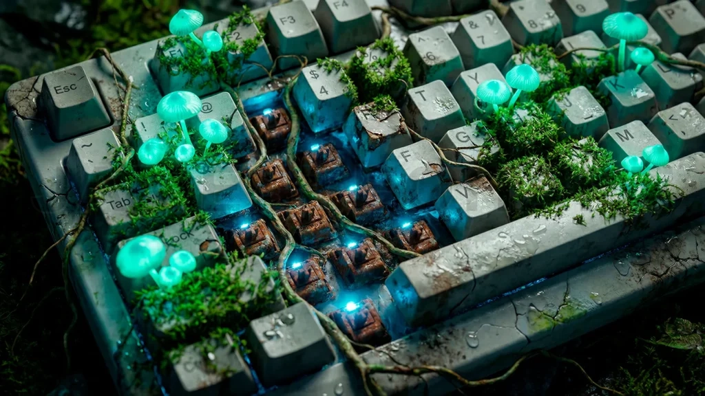 
Apocalyptic Bioluminescent Decaying Computer Art