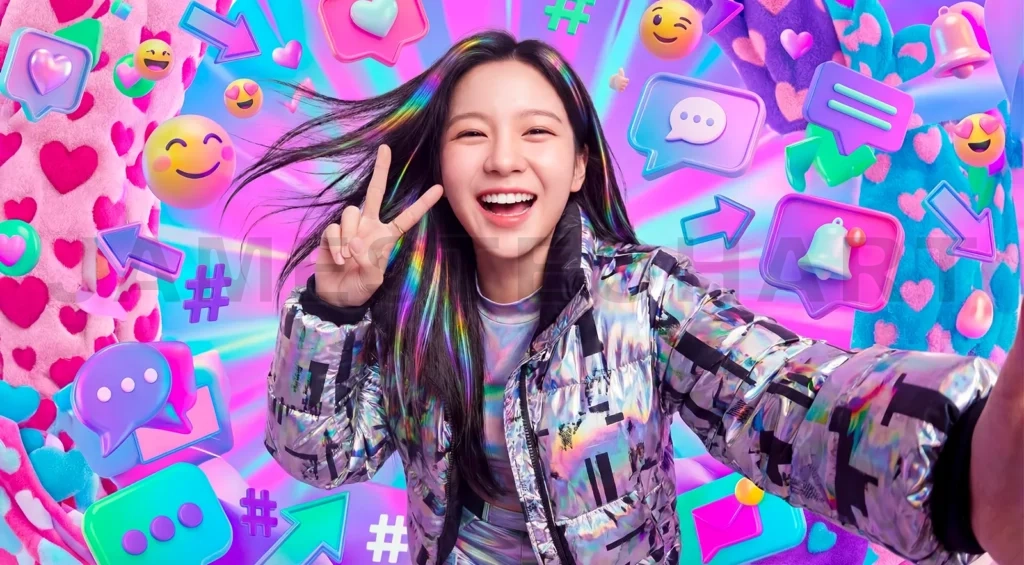 
Colorful Social Media Communication Concept Background