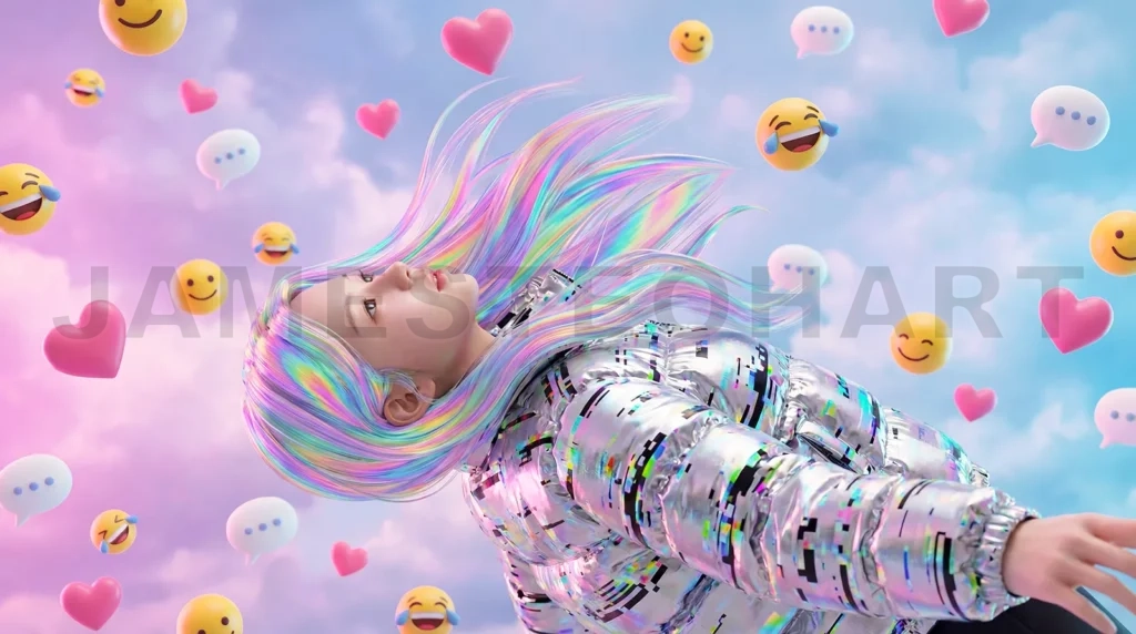 
Cloud Computing Colorful Social Media Cyber Concept