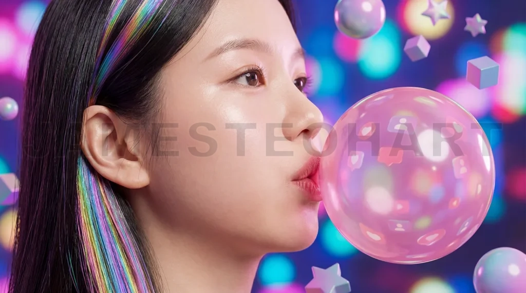 
Colorful Social Media Bubble Bokeh Background