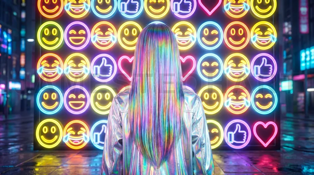 
Colorful Augmented Reality City Cyberworld Concept