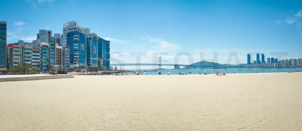 
Gwangalli Beach on the sandy beach in Busan