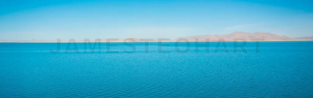 
Beautiful Blue Color Lake And Yellow Mountain Scenery In Tibet