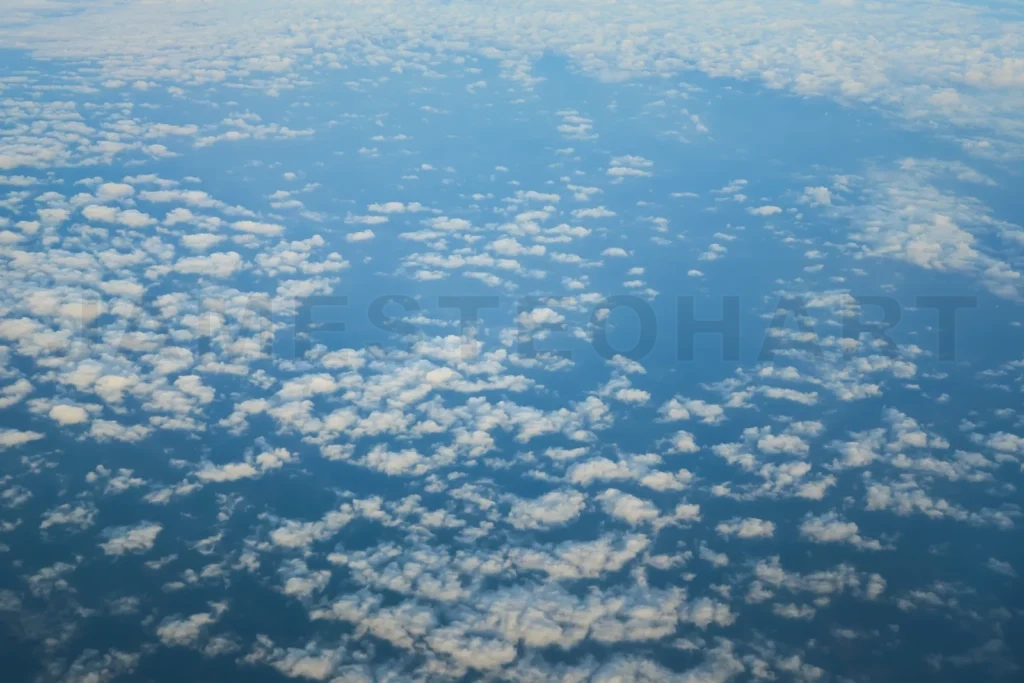 
Aerial view of beautiful cloudscape over blue sky