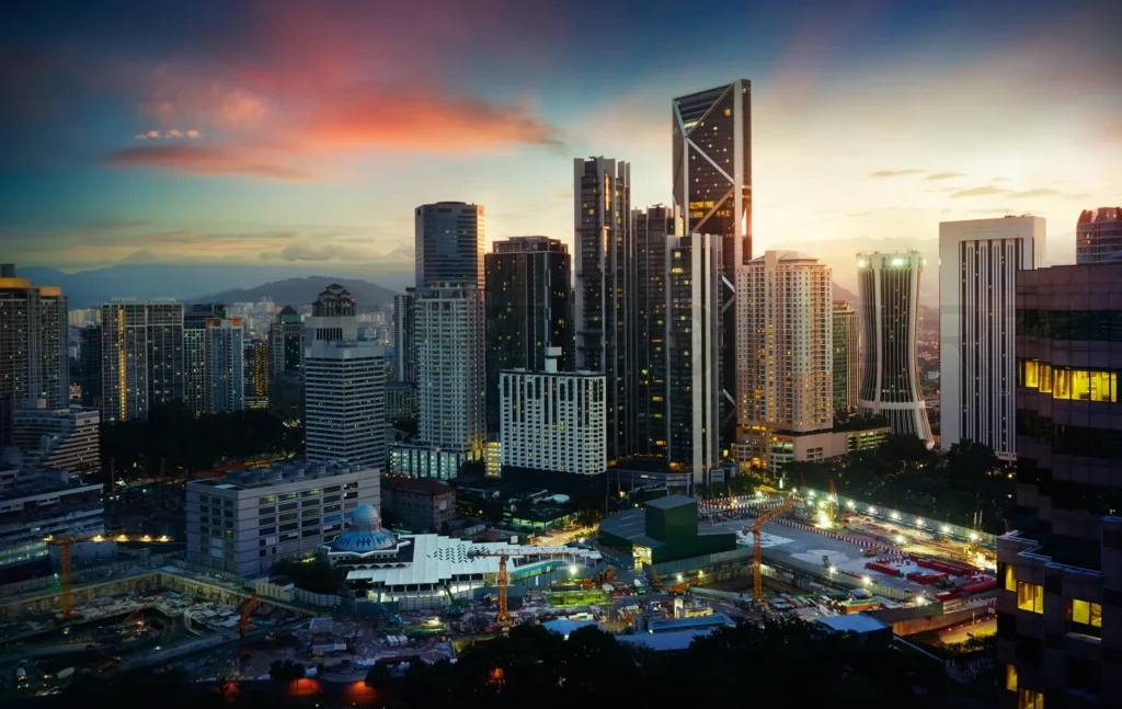 
Cityscape With Modern And Developmental ,Twilight Scene ,Kuala Lumpur ,Malaysia