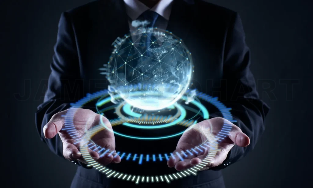 
Modern skyscrapers rising above green trees in singapore’s business district