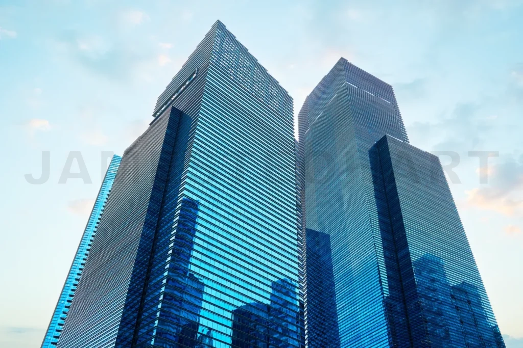 
Modern skyscrapers reaching for the sky in singapore’s financial district
