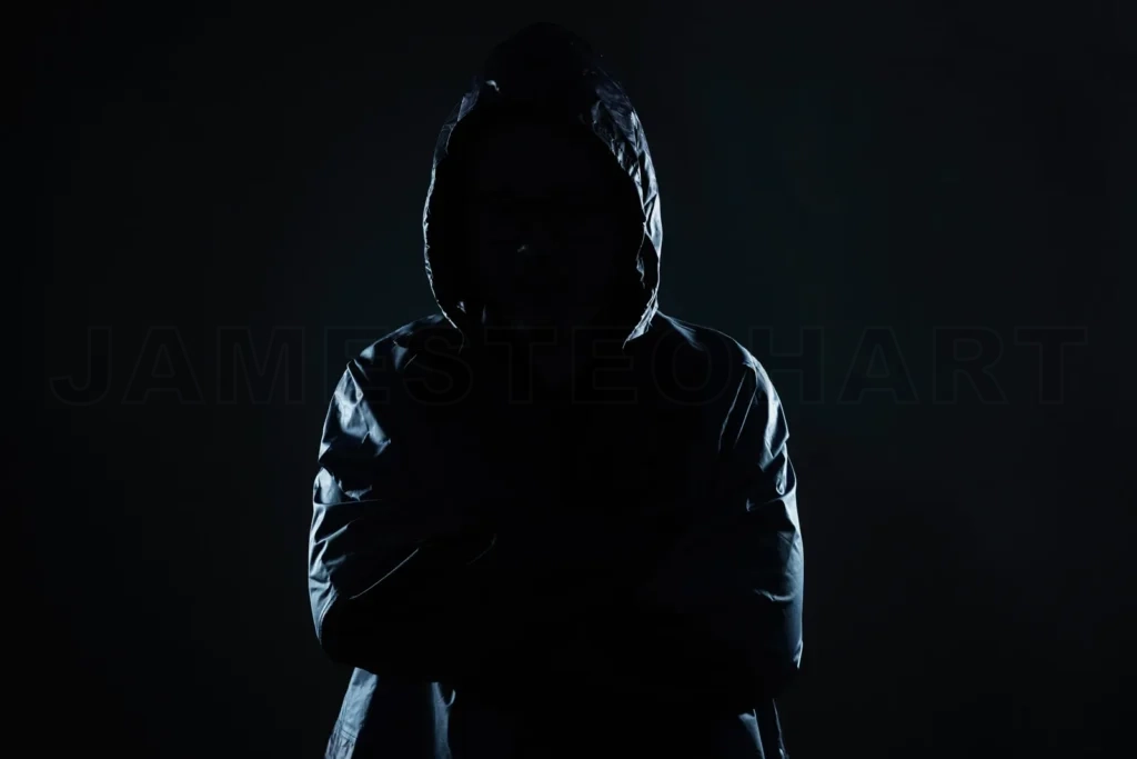 
Unrecognizable Hacker Portrait, Security And Technology Crime Concept