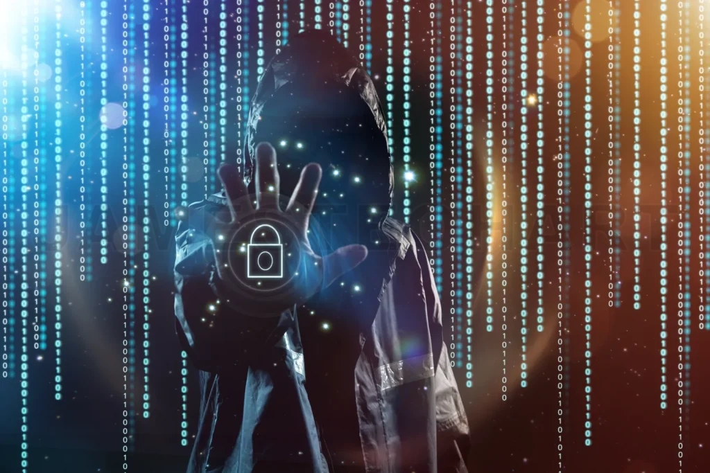 
Unrecognizable Hacker Portrait, Security And Technology Crime Concept