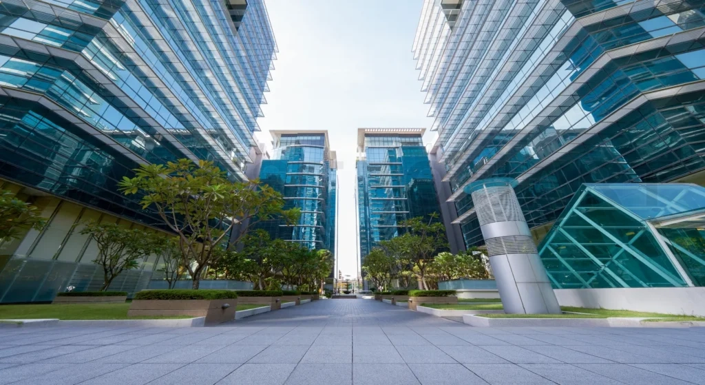 
Commercial center avenue street