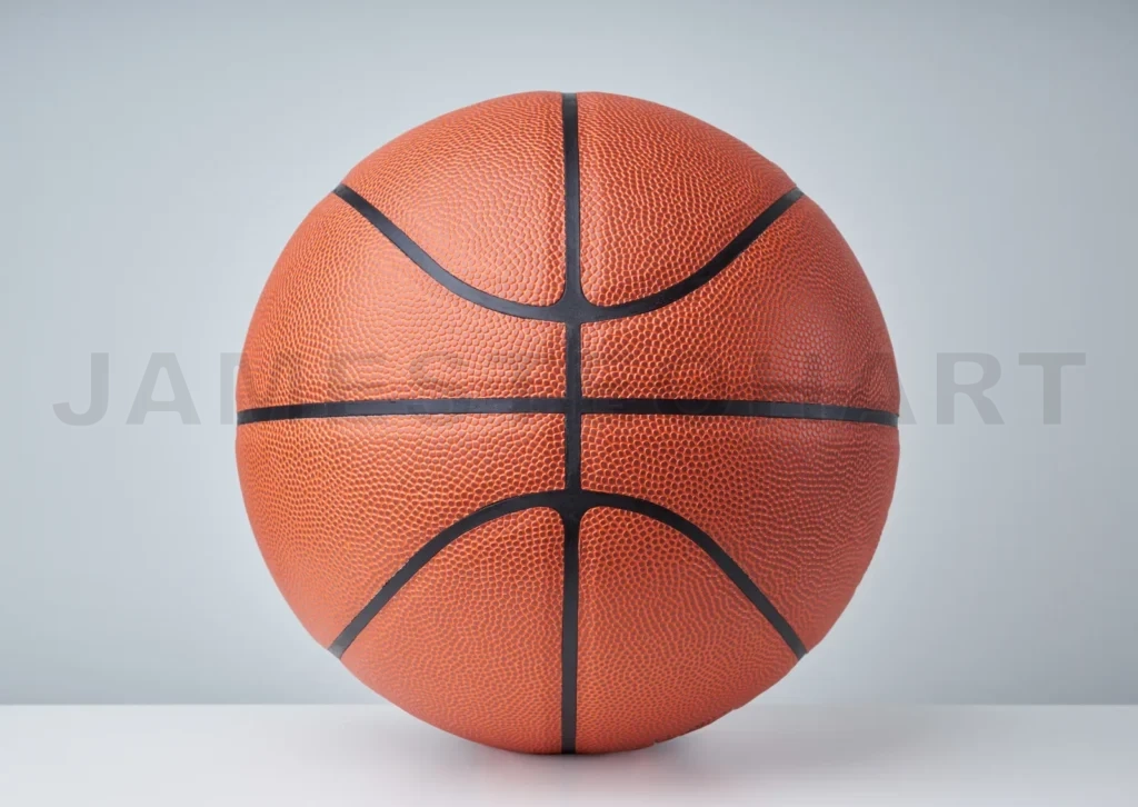 
Basketball Ball Close Up Image On Light Grey Background