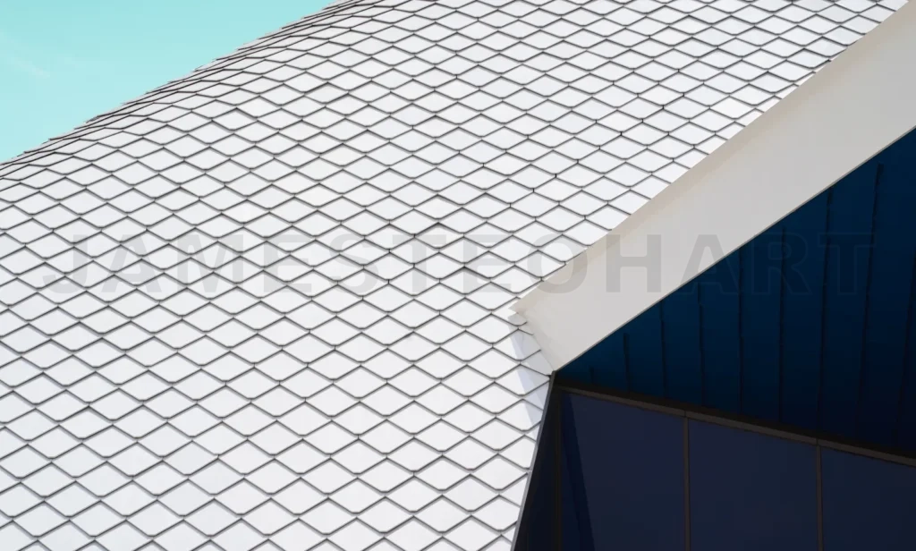 
Close Up Of A Geometric Structure Roof Fragments