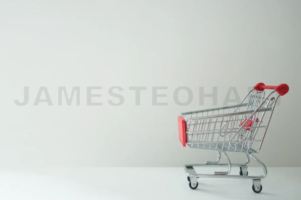 
Shopping Cart Or Trolley  On White Background