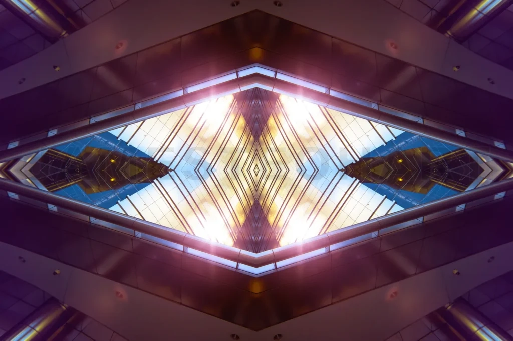 
Abstract Images Flip Effect Of Contemporary Steel  Skyscraper