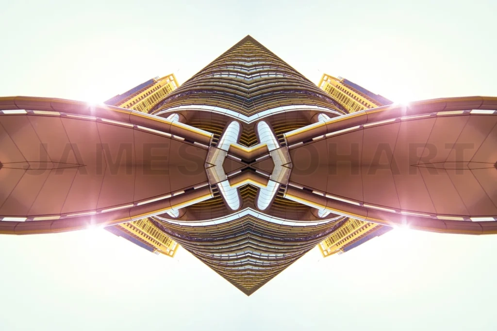 
Abstract Images Flip Effect Of Contemporary Steel  Skyscraper