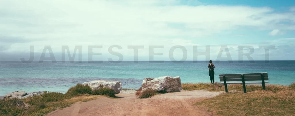 
Traveler Taking A Photo Of Seascape Of Cape Leeuwin, Along The Indian Ocean ,Augusta Western Australia