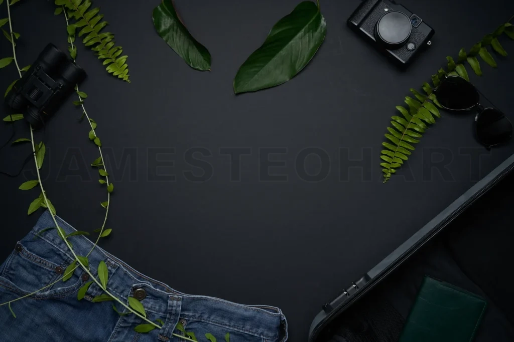 
Travel gear essentials for an outdoor exploration adventure