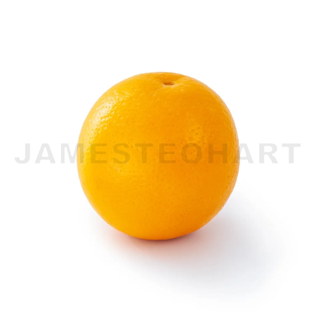 
Juicy Orange Fruit Isolated On White Background