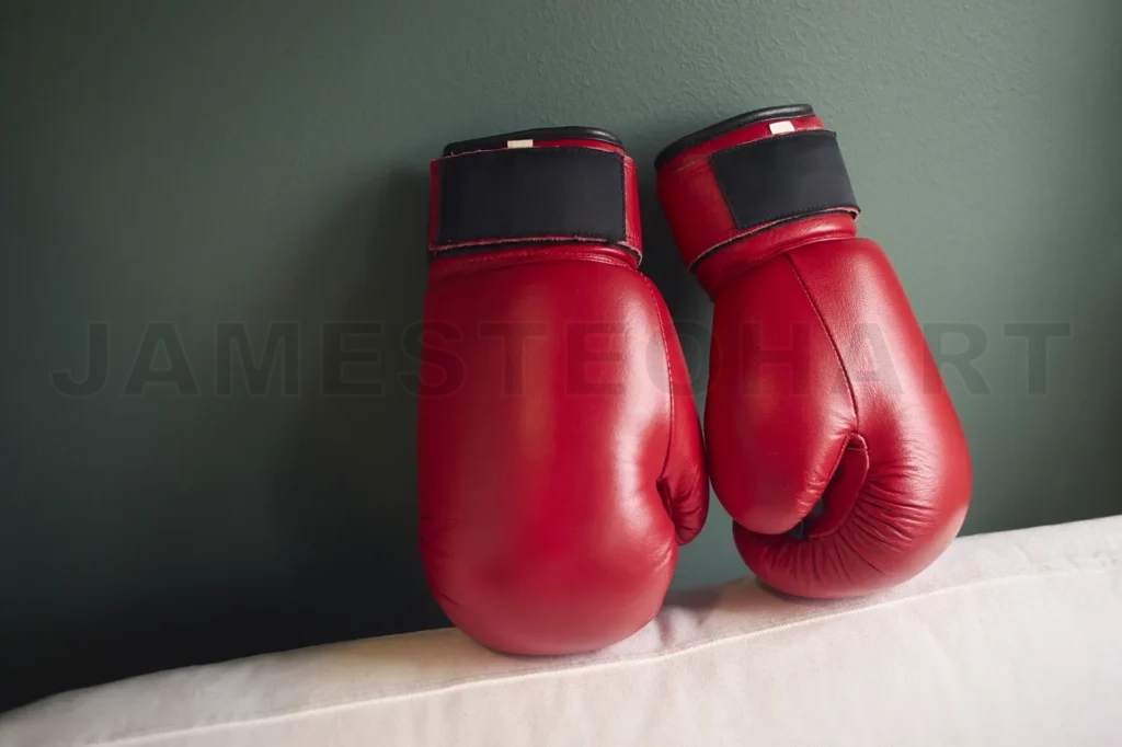 
Boxing Gloves On A Green Background
