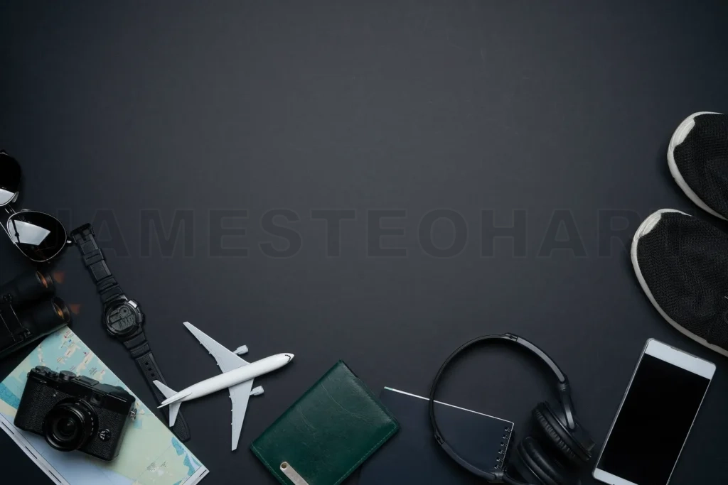 
Preparing for a trip with essential travel items