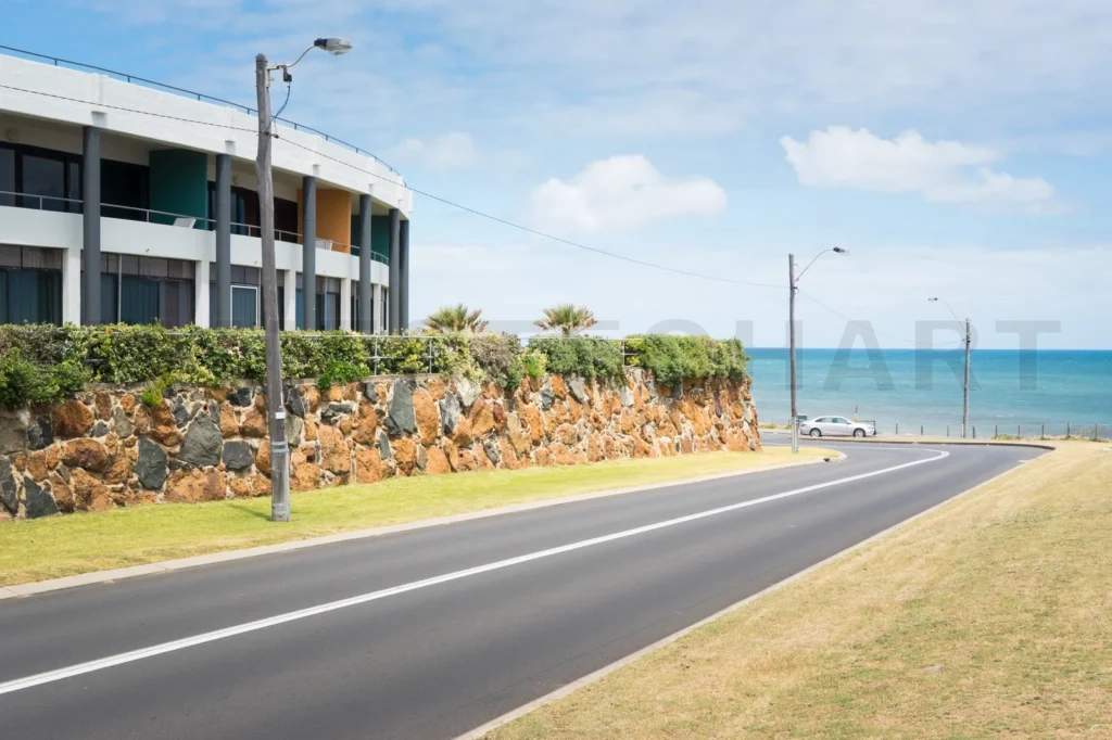 
Asphalt Road At The Little Coastal Town Of Myalup Near Bunbury Western Australia