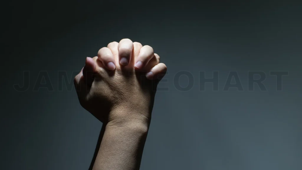 
Praying Hands In Black Background