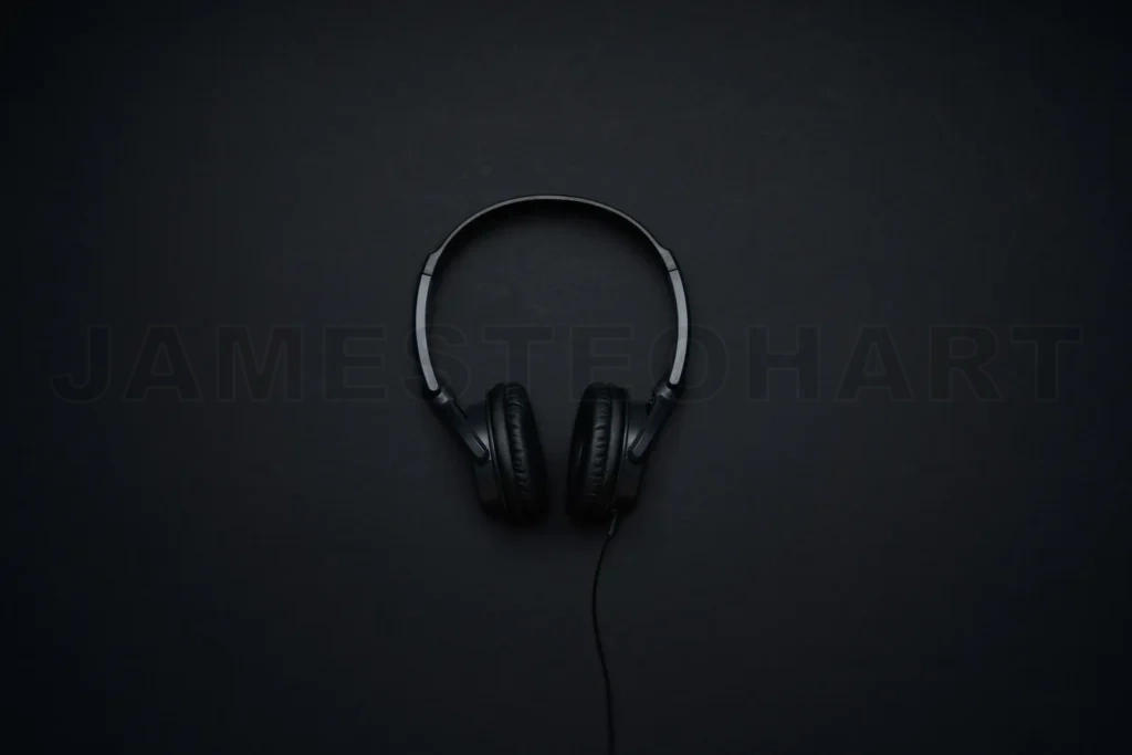 
Black wired headphones offering personal audio experience