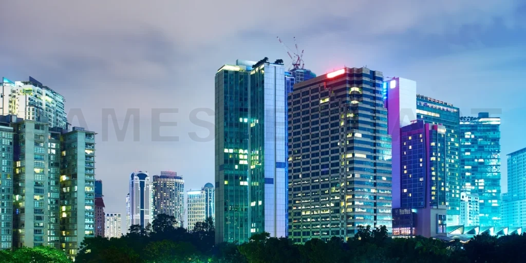 
Beautiful Night View Of Modern Buildings In Kuala Lumpur