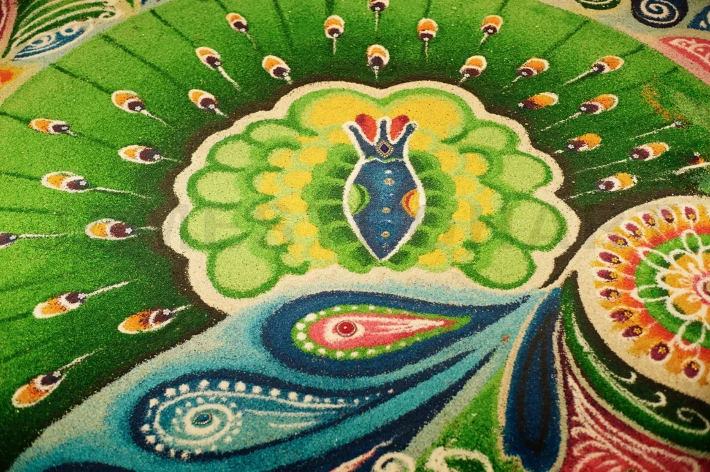 
Deepak With Colourful Rangoli
