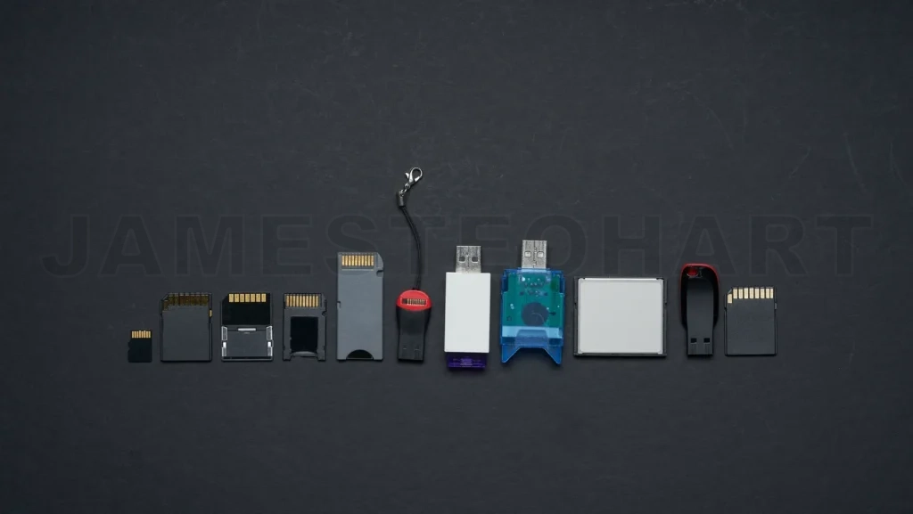 
Data storage devices showing flash memory evolution