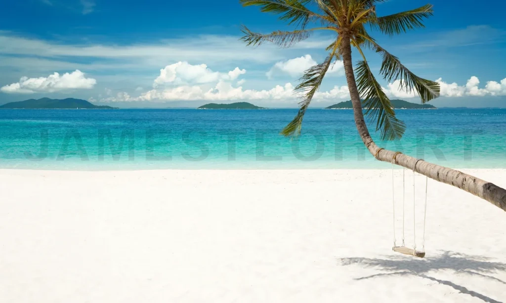 
Rawa Beach  In Sunny Day , World Famous Destination, Beautiful Weather And Idyllic Tropical Island