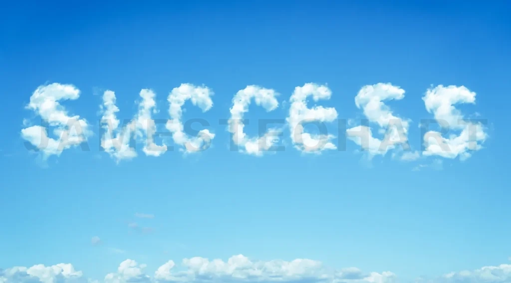 
Success Cloud Word On Blue Sky