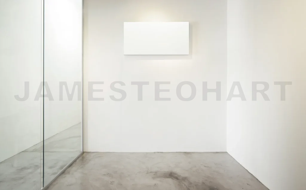 
Empty Office Room, Glass Window To The Left