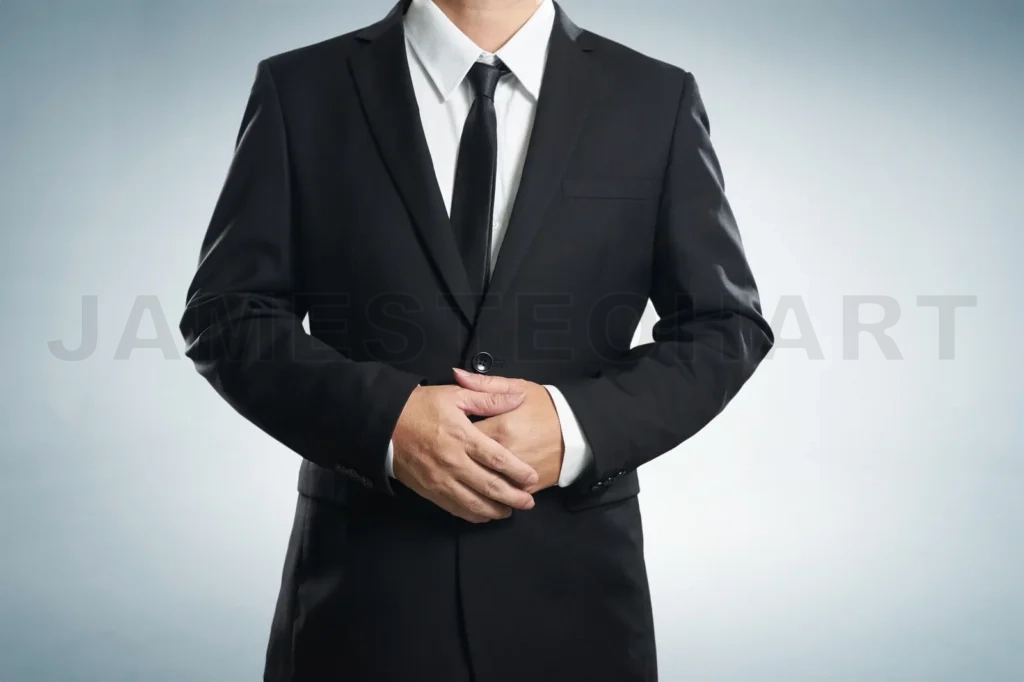 
Close Up Of Buisnessman In Suit And Tie