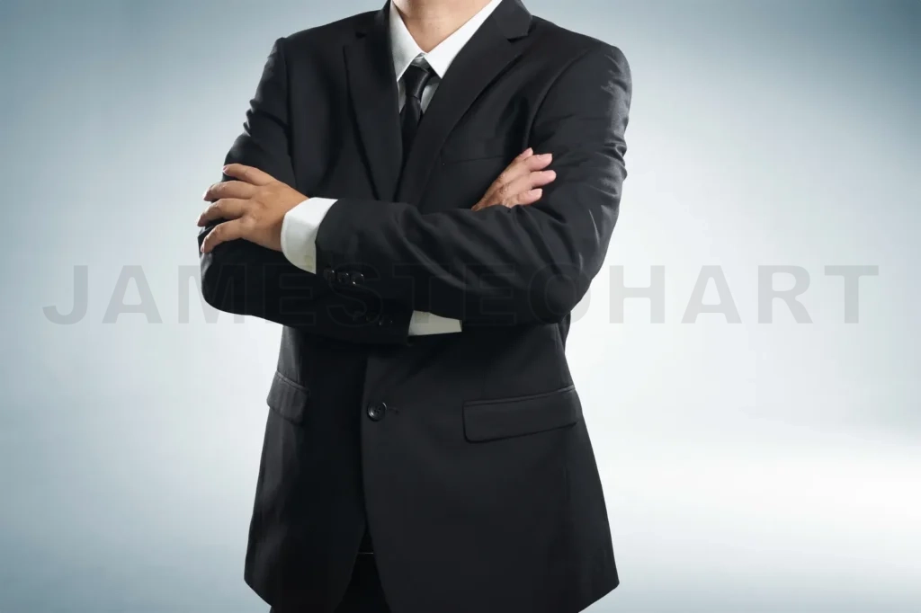 
Close Up Of Buisnessman In Suit And Tie