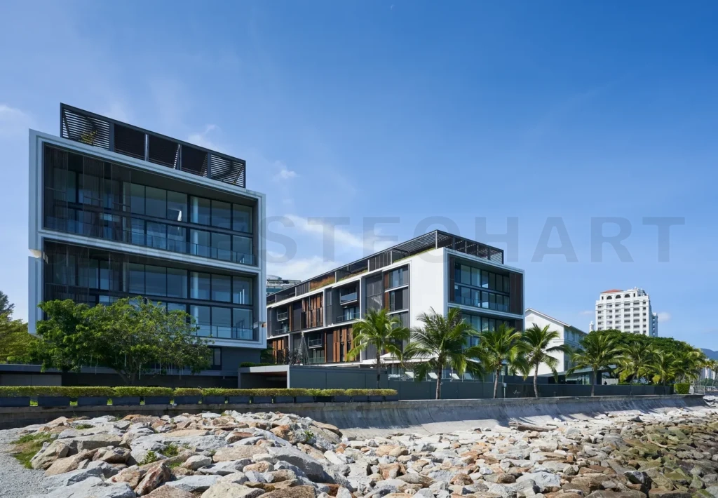 
A modern luxurious seafront property on the seafront