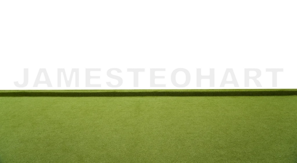 
Green artificial turf field creating a background