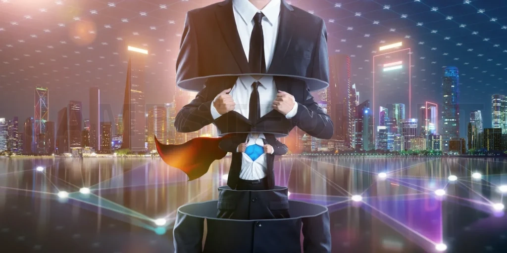 
Smart businessman handle complex solved business problem concept