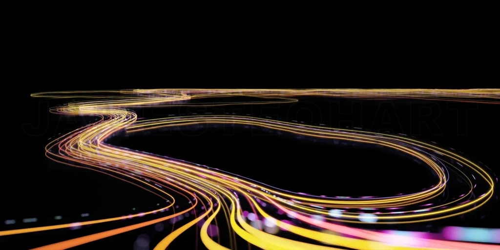 
3D Abstract speed light flow through with gradient and aesthetic