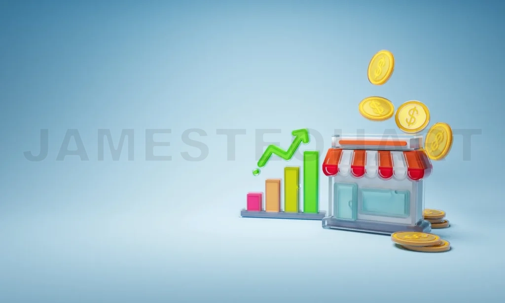 
3D rendering franchise business concept