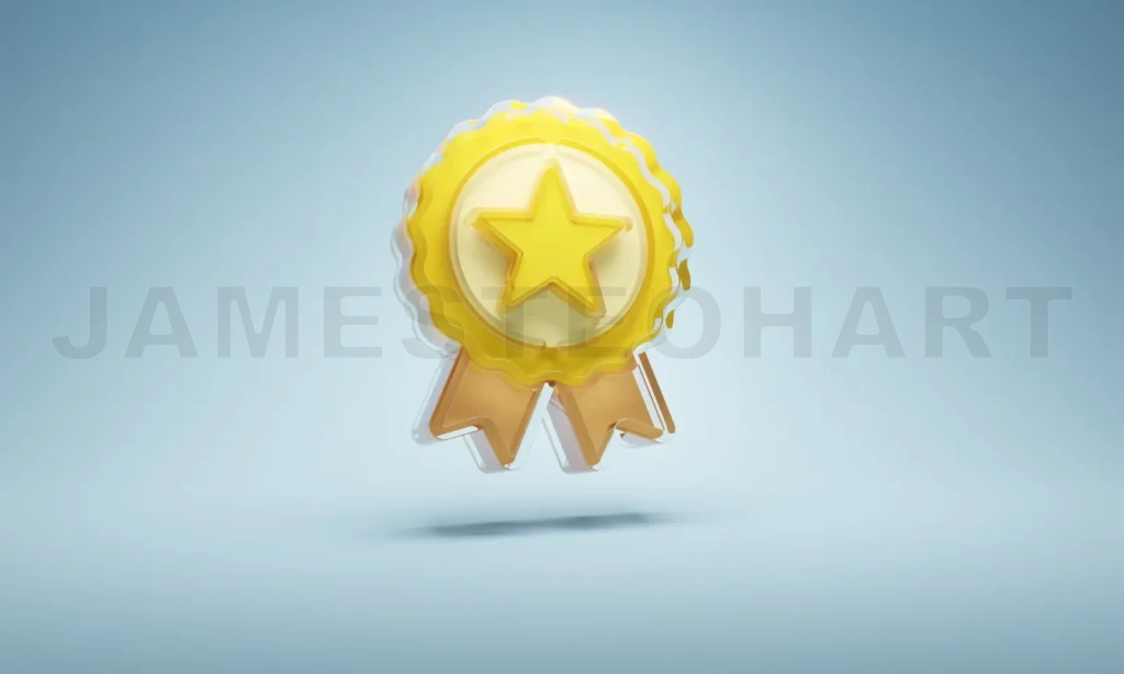 
Glossy design premium quality guarantee star badge